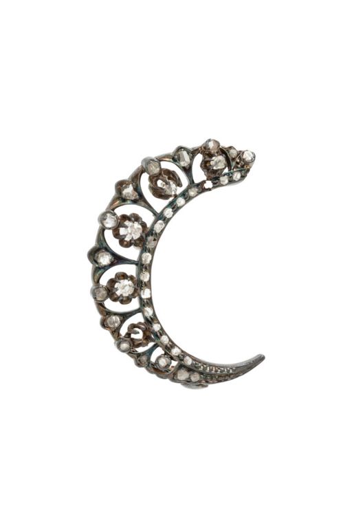 Silver and Gold Diamond Brooch