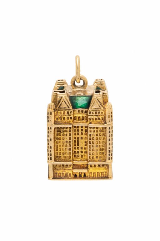 14k Gold Enamel Pendant