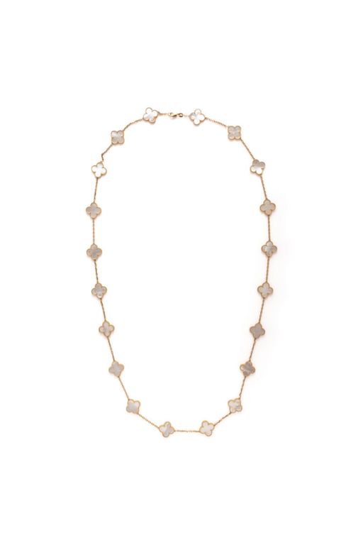 Mother-of-Pearl Quatrefoil Necklace