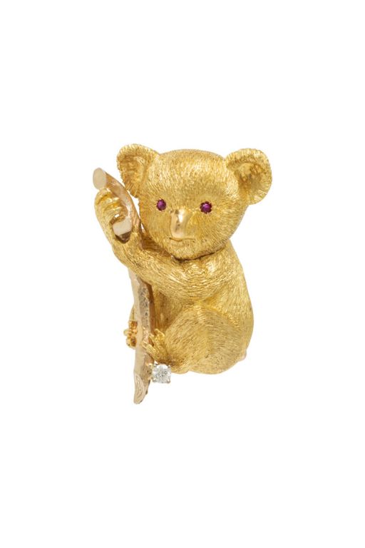 Yellow Gold Koala Brooch