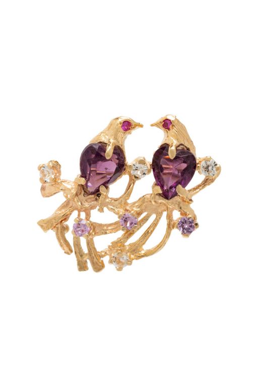 Yellow Gold Bird Brooch