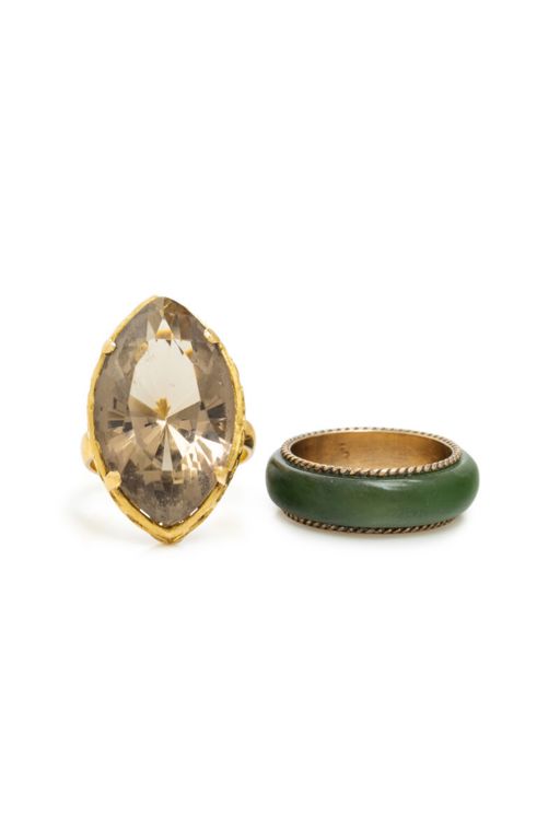 Jade Ring and Quartz Ring
