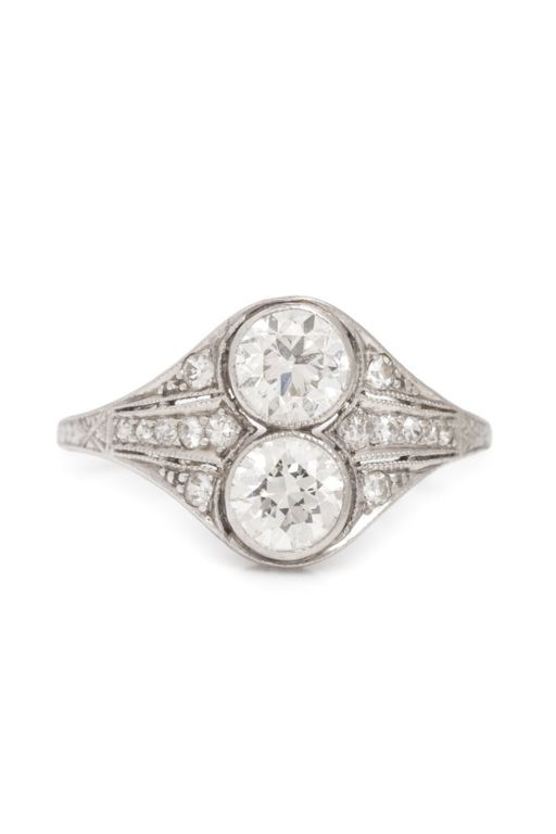 Platinum Diamond and Crystal Ring