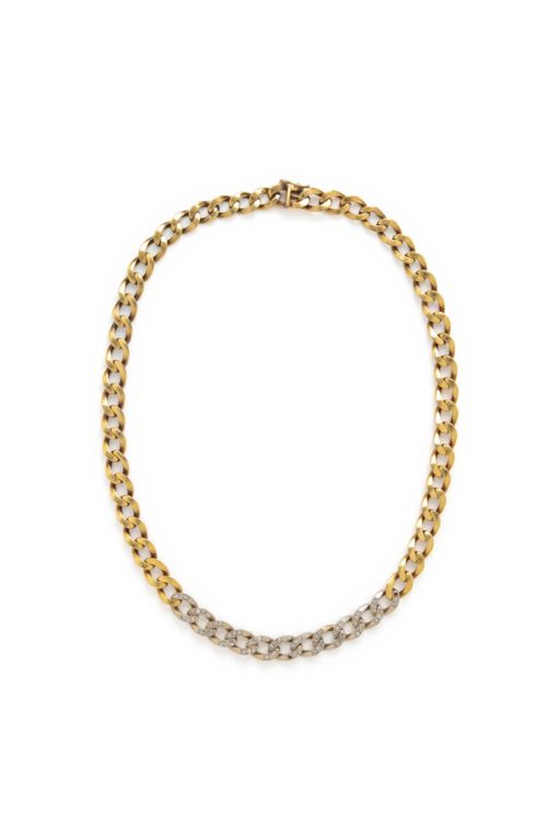 Bicolor Gold and Diamond Necklace