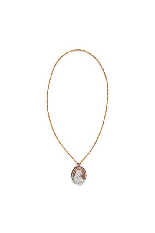Sterling Silver and 18k Gold Pendant Necklace