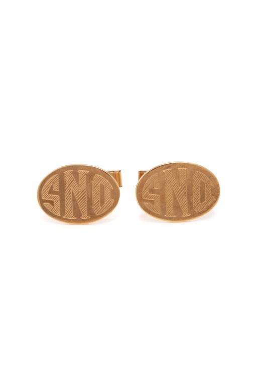 Yellow Gold Monogram Cufflinks
