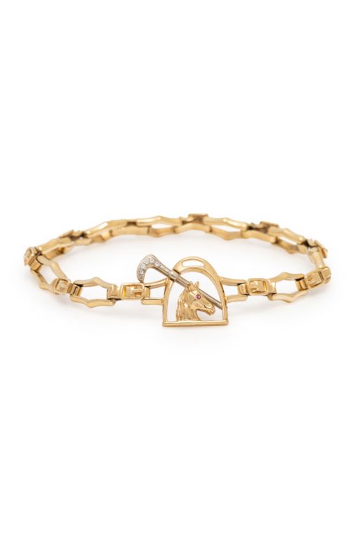 14k Gold Diamond and Ruby Bracelet