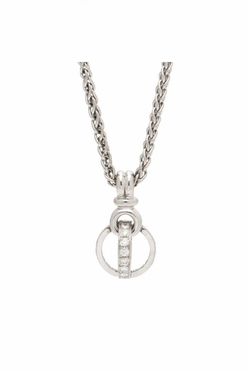 18k Gold Diamond Pendant Necklace