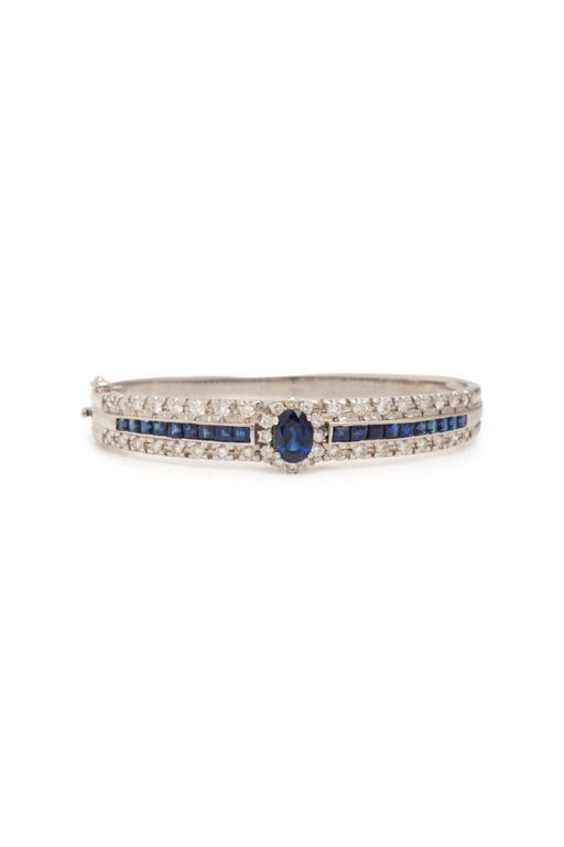 18k Gold Sapphire and Diamond Bracelet