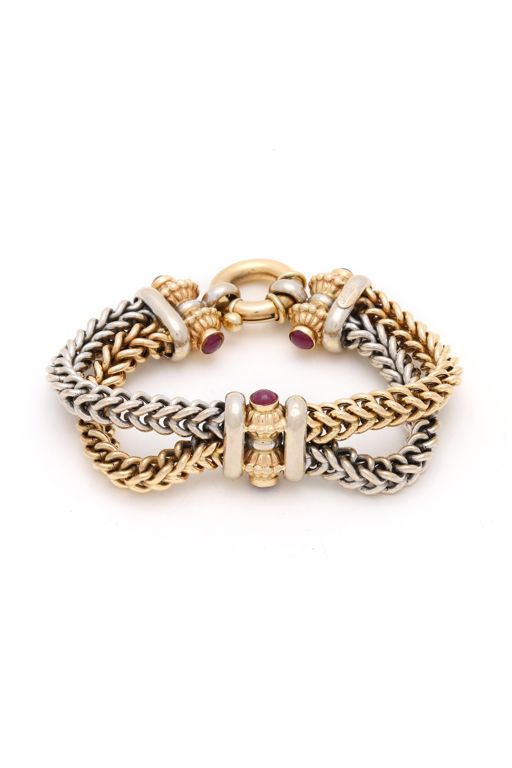 14k Gold Ruby Bracelet