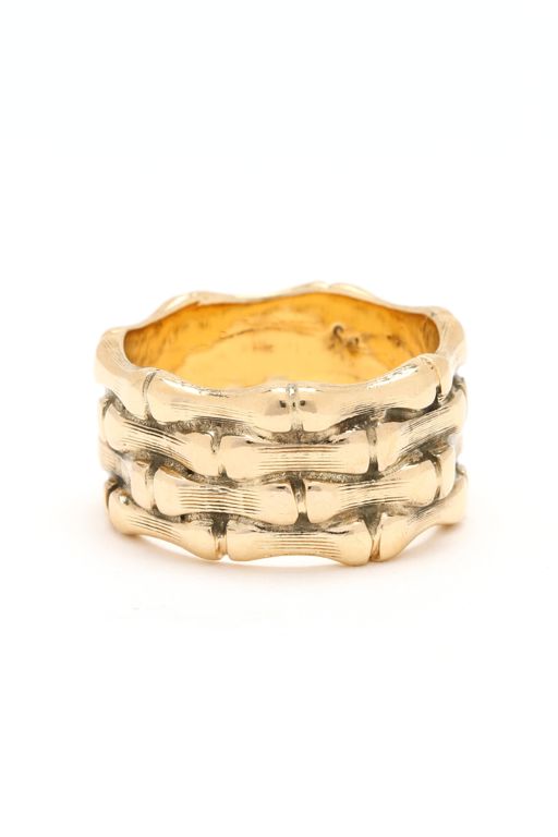 Gold Bamboo Motif Band