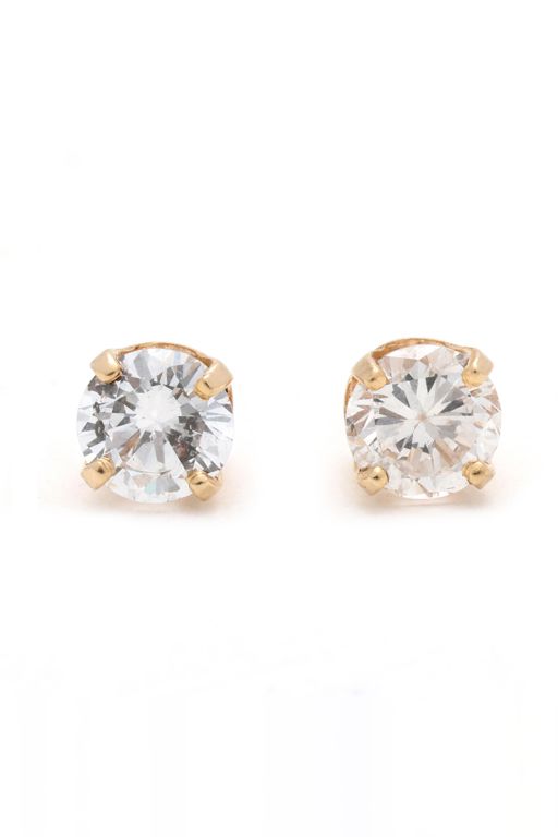 Pair of 14k Gold Diamond Earrings