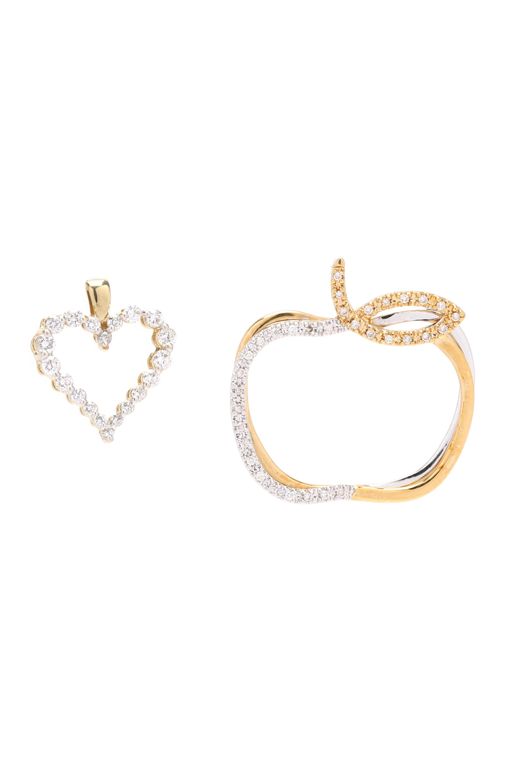 Two Gold and Diamond Pendants