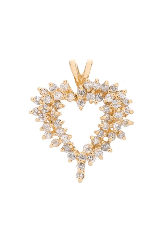 Gold and Diamond Heart Pendant