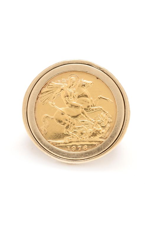 14k Gold Coin Ring