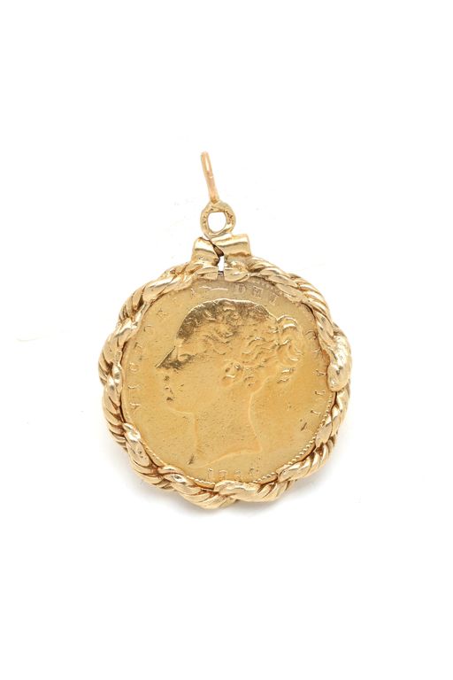 Gold Coin Pendant
