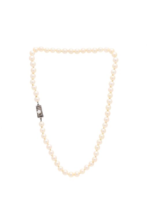Silver Pearl Necklace