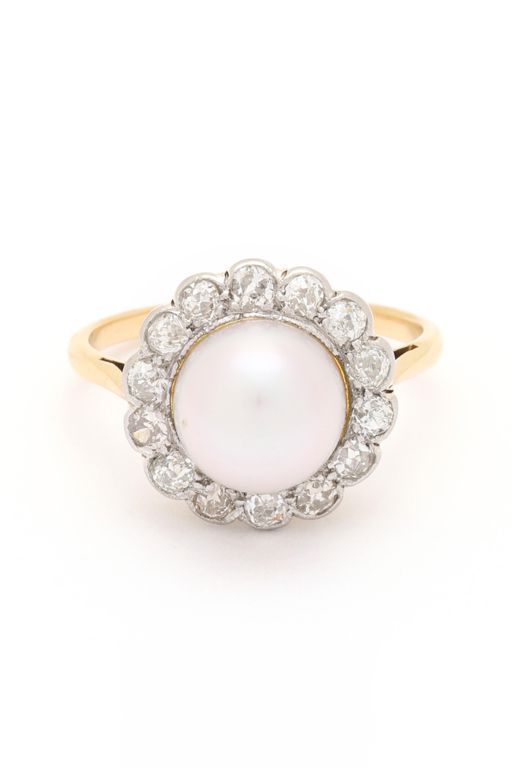 Pearl and Diamond Ring