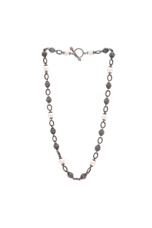 Silver and Pearl Necklace
