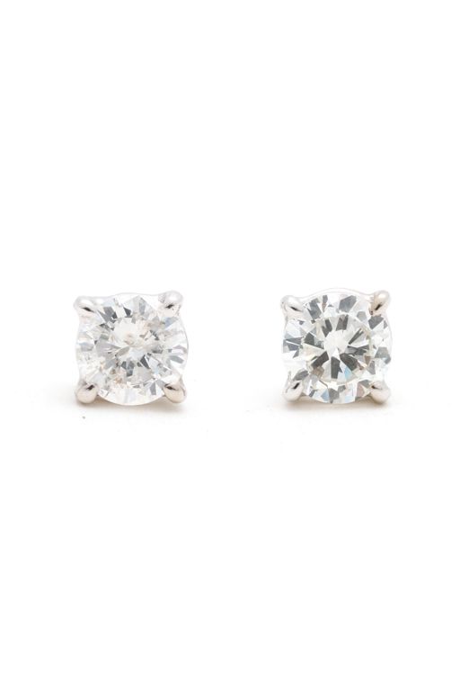 Pair of 14k Gold Diamond Stud Earrings