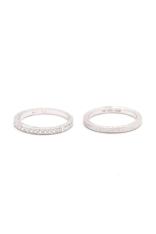 Two Foliate Engraved Bands