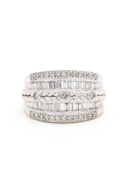 White Gold and Diamond Band