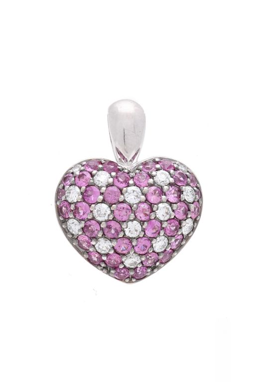 18k Gold Sapphire and Diamond Pendant