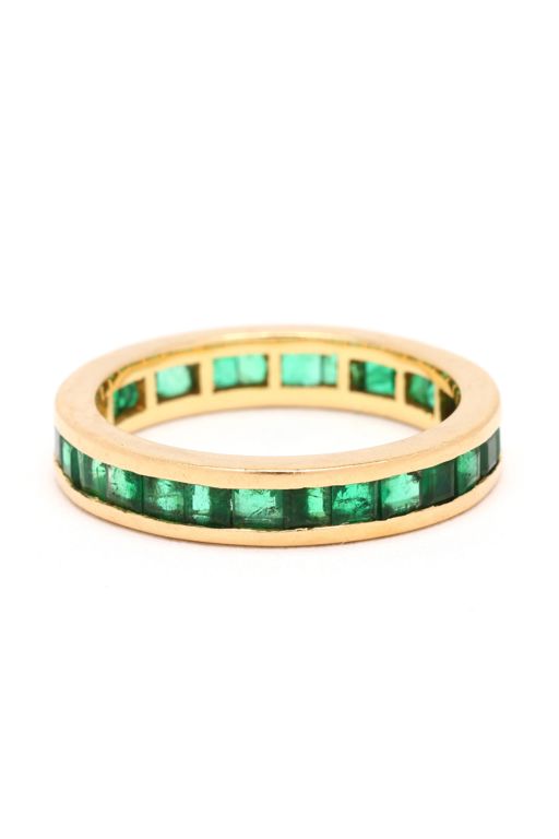 Gold and Emerald Eternity Band