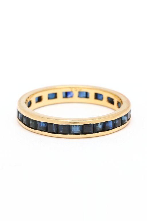 Gold and Sapphire Eternity Band