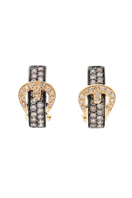 Pair of 14k Gold Diamond Earrings