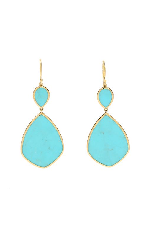 Enamel and Gold Dangle Earrings