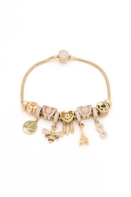 14k Gold Cubic Zirconia Bracelet