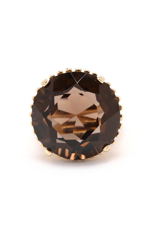 Gold and Smoky Quartz Ring