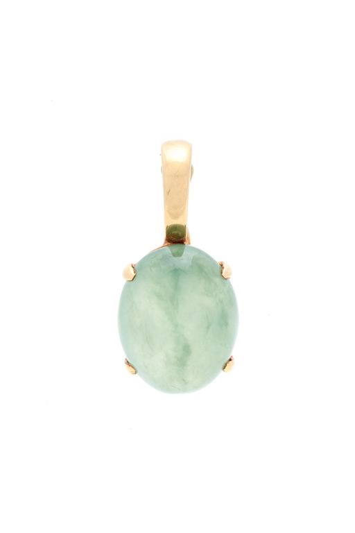 Gold and Jadeite Jade Pendant