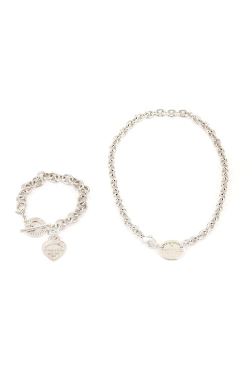 Silver Necklace and Bracelet