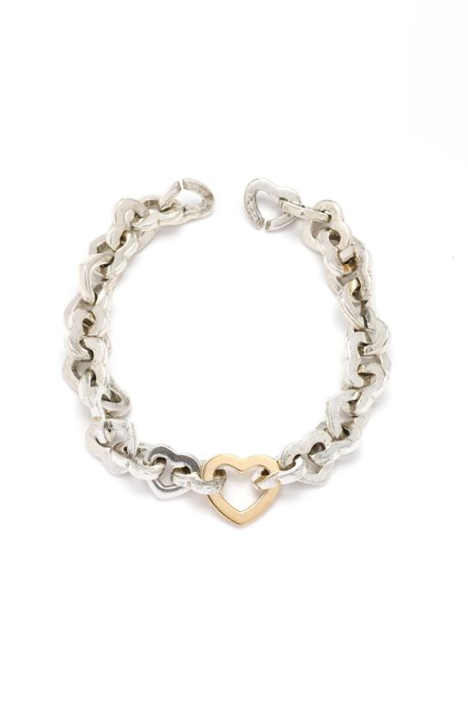 18k Gold and Sterling Silver Bracelet