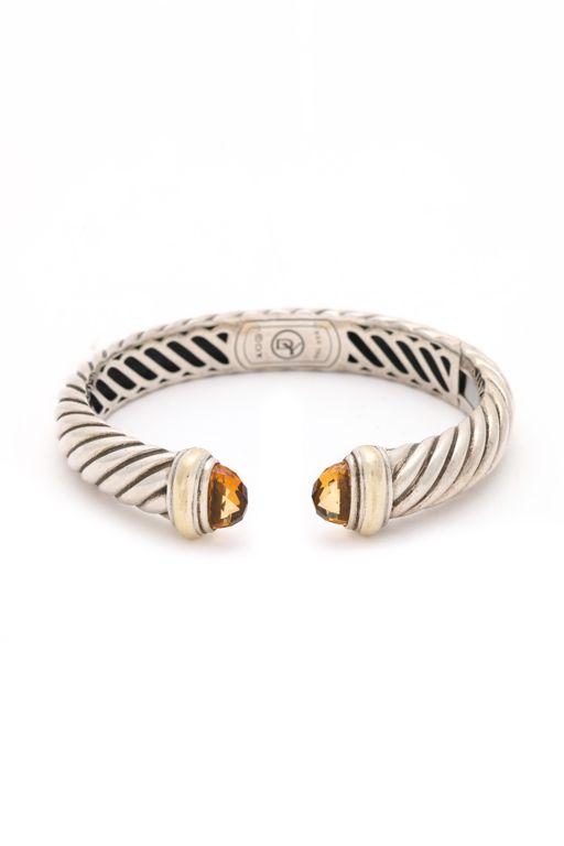 Sterling Silver and 18k Gold Citrine Bracelet