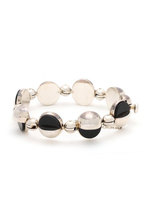 Silver and Black Onyx Bracelet
