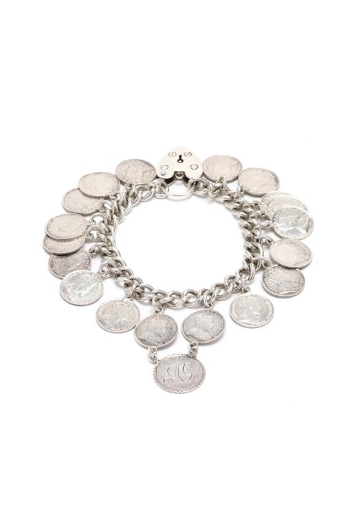 English Sterling Coin Bracelet