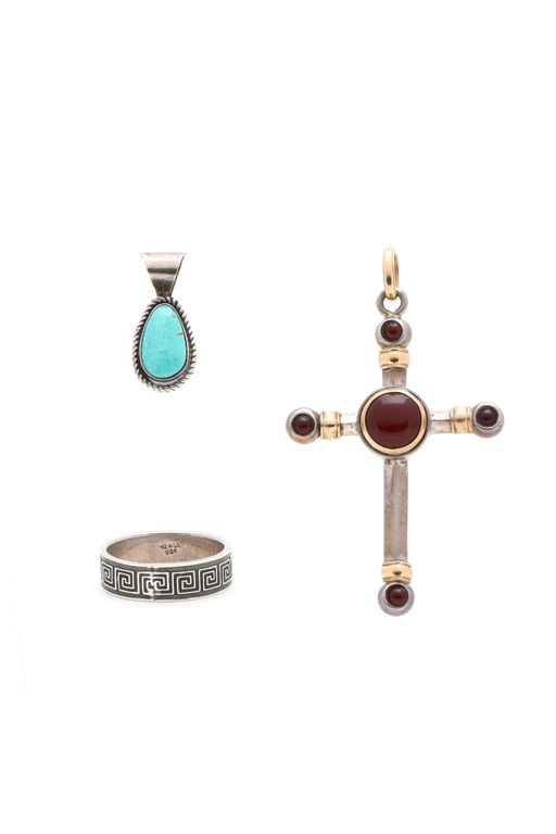 Group of Silver and Gem-Set Jewelry