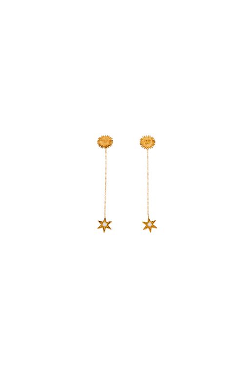 Pair of 18k Gold Diamond Earrings