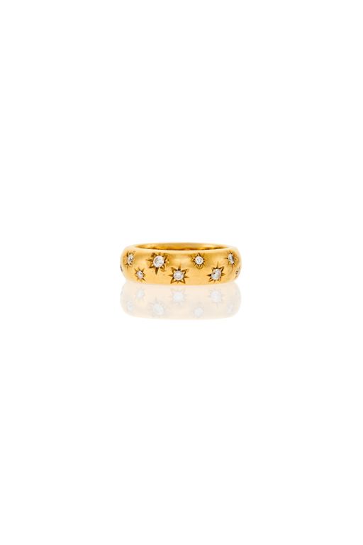18k Gold Diamond Band Ring