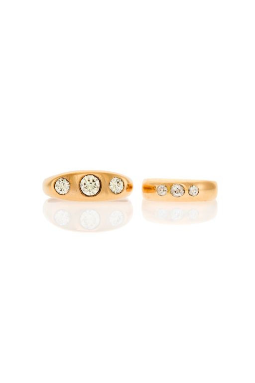 Two 14k Gold Diamond Rings