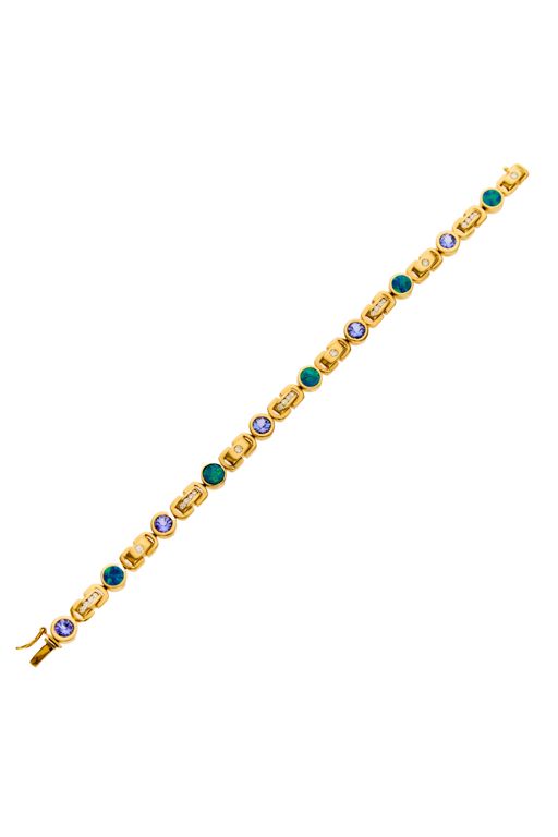 14k Gold Multi-Gem Bracelet