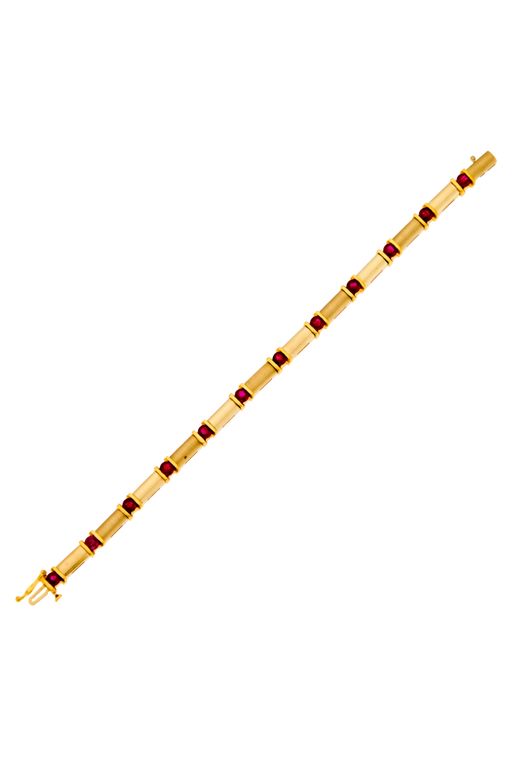 14k Gold Ruby Bracelet