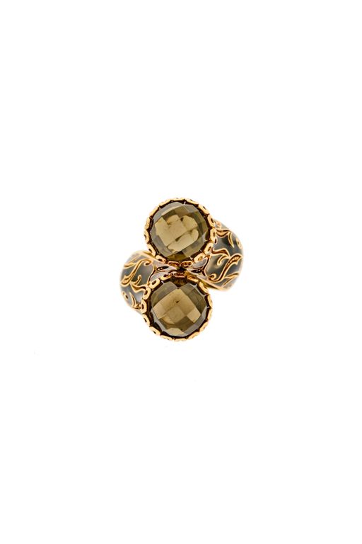 18k Gold Simulated Stone Ring