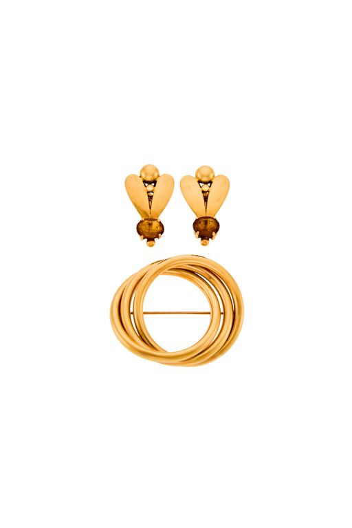 14k Gold Citrine Jewelry Set