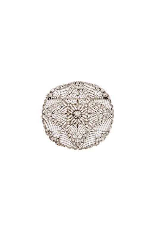 Platinum Diamond Pendant-Brooch