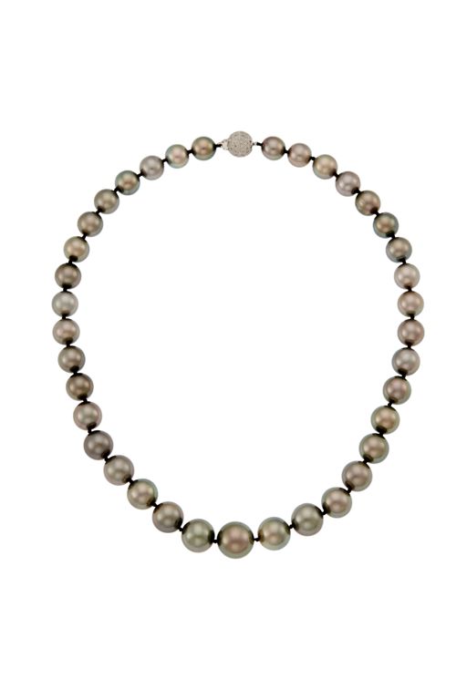 18k Gold Pearl and Diamond Necklace