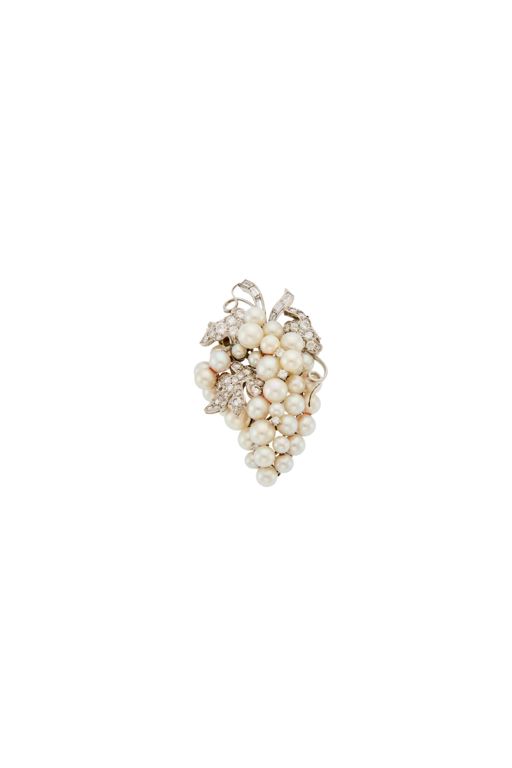 Pearl and Diamond Brooch